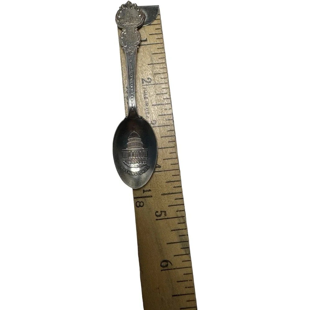 American Collectors Guild Washington DC Souvenir Spoon Silver Good Heritage 1791